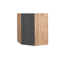 ECKHÄNGESCHRANK Fame-Line Anthrazit-Gold 57 cm - Honigeiche/Anthrazit, Holzwerkstoff (57/72/34.1cm) - Vicco