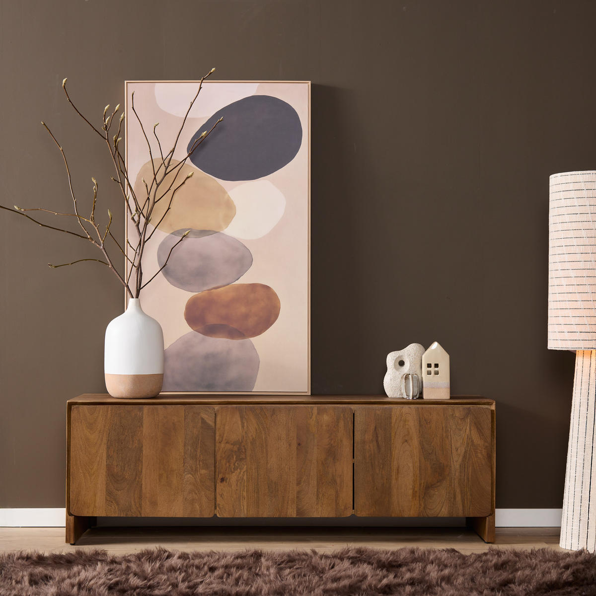 TV-MÖBEL Tense Braun 40/150/50 cm - Braun, Holz (150/50/40cm) - Starfurn