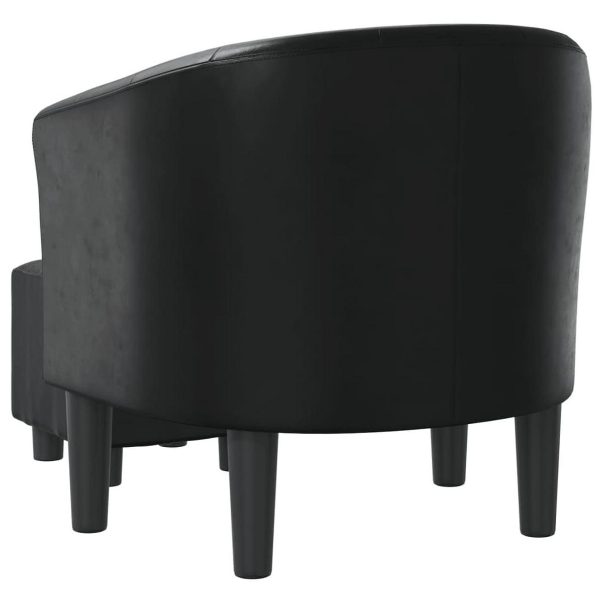CLUBSESSEL Schwarz Kunstler - Schwarz, Leder (56/68/70cm) - vidaXL