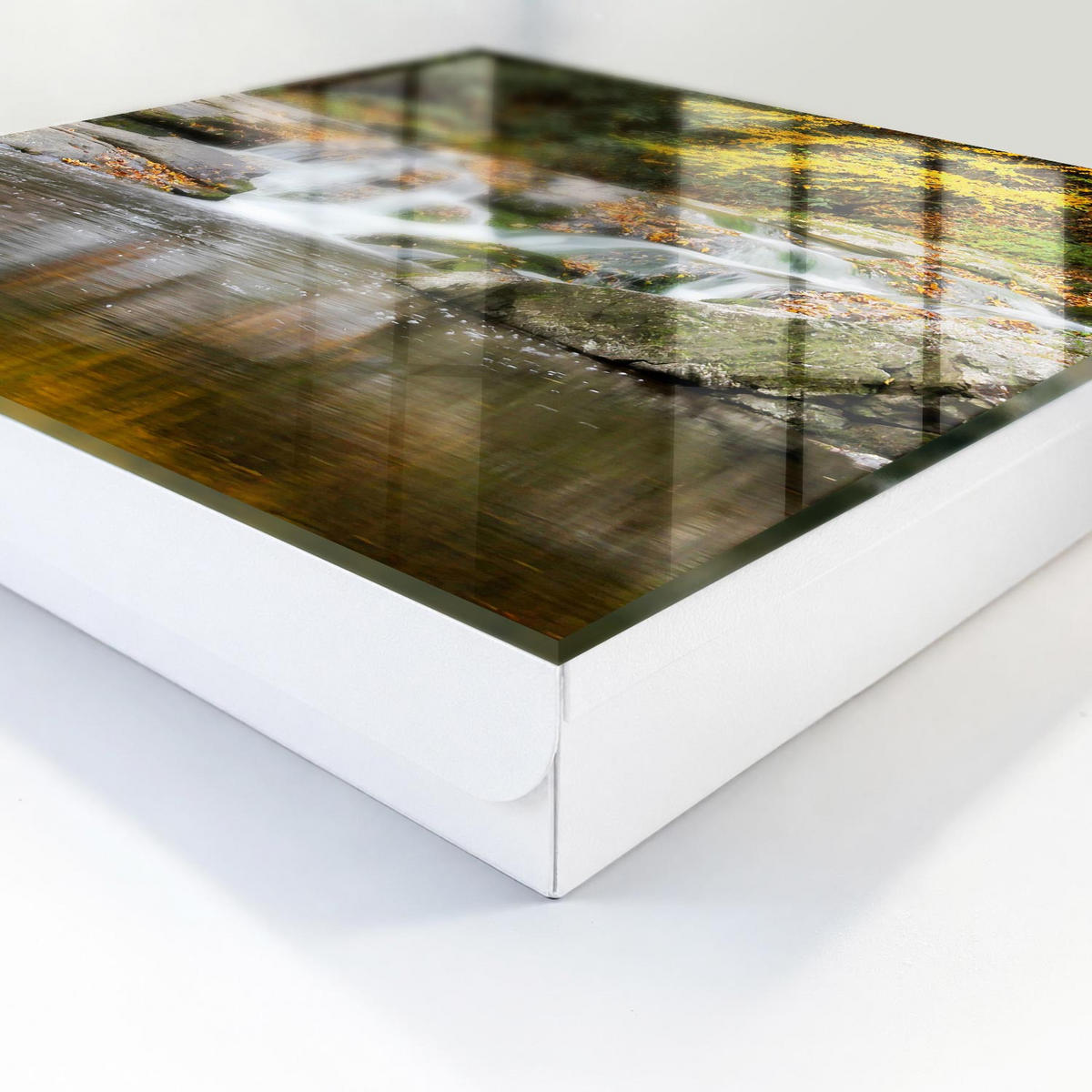 SCHLÜSSELBOX Weiß 30x30 cm – Türöffnung nach rechts - Herbstliche Erfrischung - Gelb, Metall (30/30/5cm) - TULUP