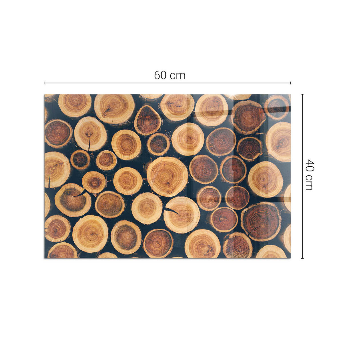 GLASPLATTE für Kamin 60x40 cm - Braun, Glas (60/40/0.4cm) - TULUP