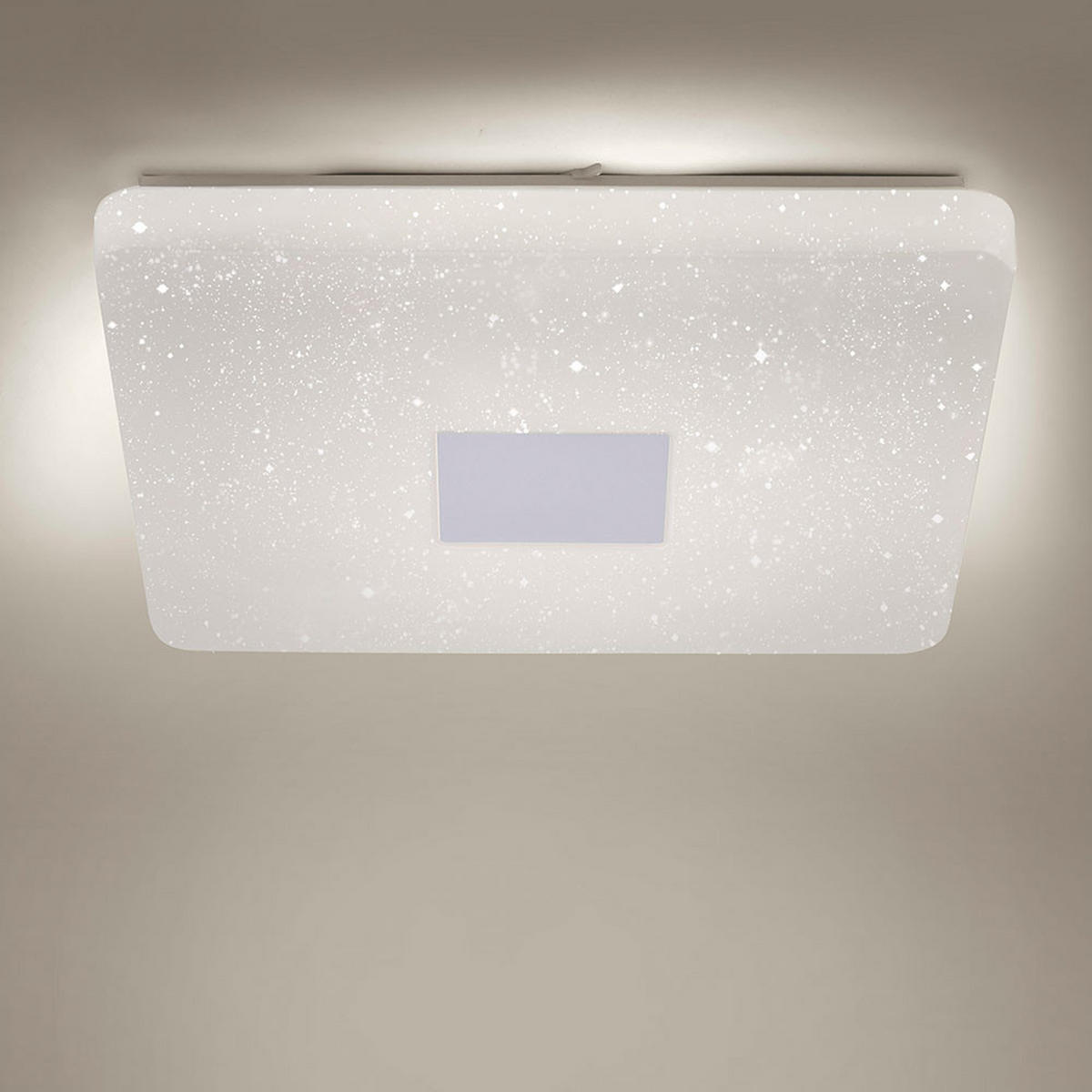 LED DECKENLAMPE Weiß Stahl CCT Dimmbar - Weiß, Metall (60/60/9.5cm)