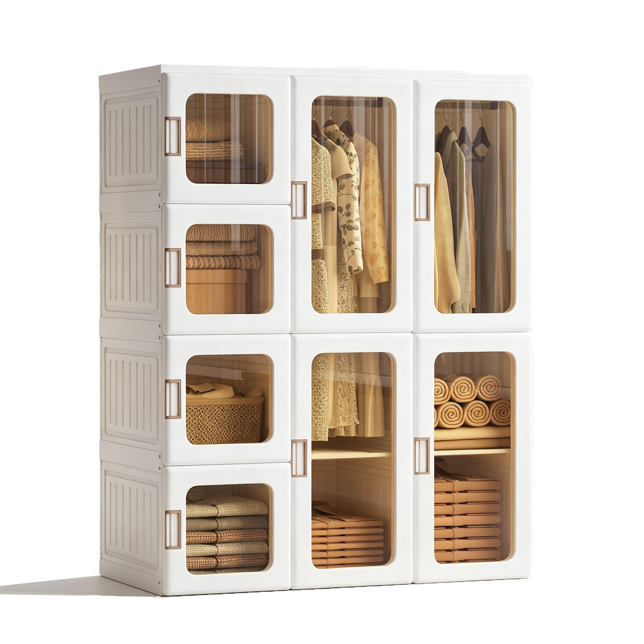 BursDany Kleiderschrank Ecru 50x136x104 cm
