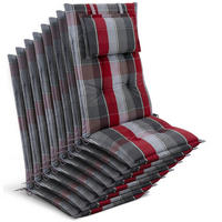 HOCHLEHNER Highlux HL 120x52x7cm Grau-Rot-Hellblau-Kariert (8tlg) - Hellblau, Textil (52/120cm) - Beautissu 