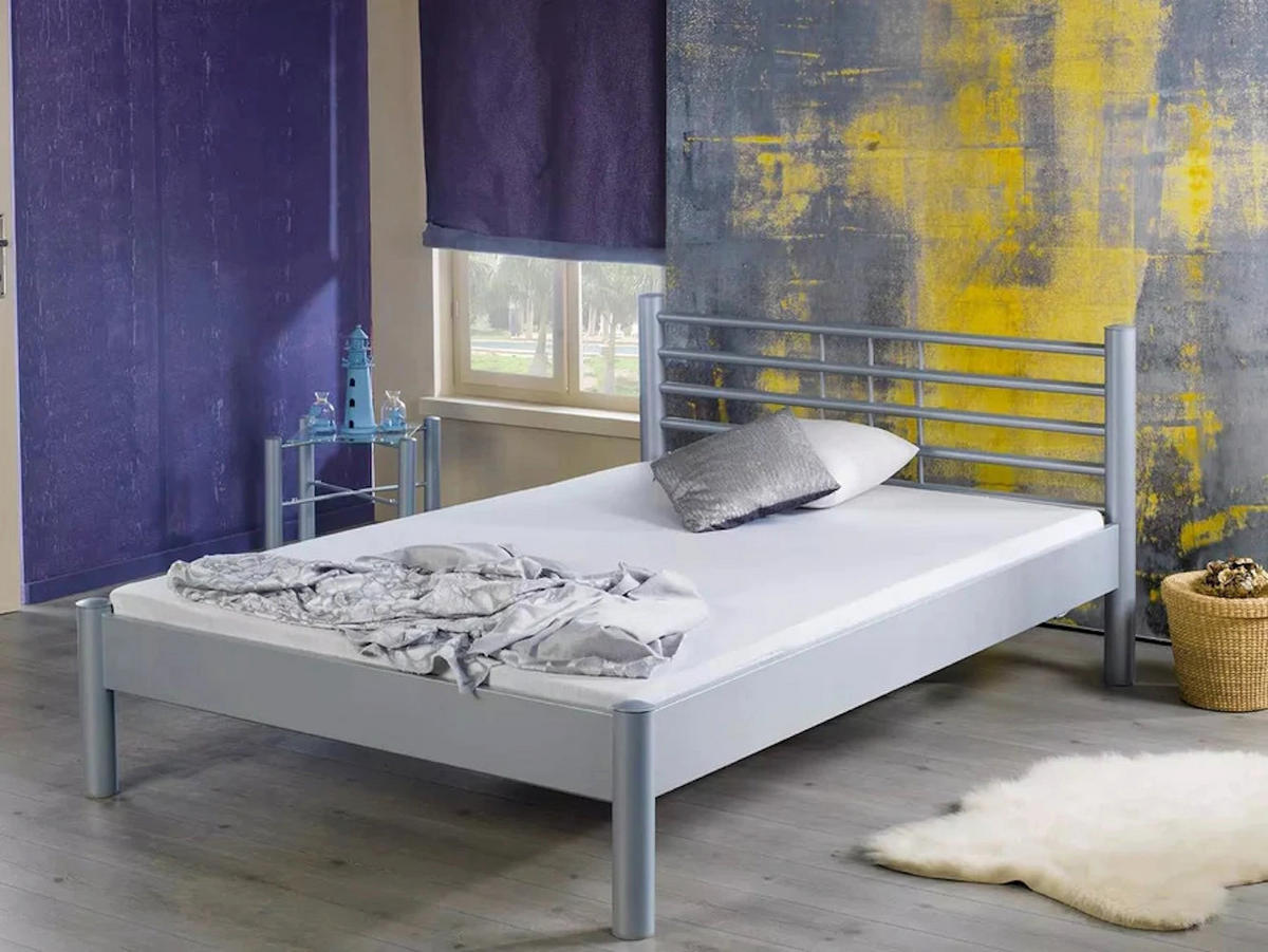 METALLBETT Mia / 160 x 200 cm / weiss - Weiß, Metall (160/200cm) - BED BOX