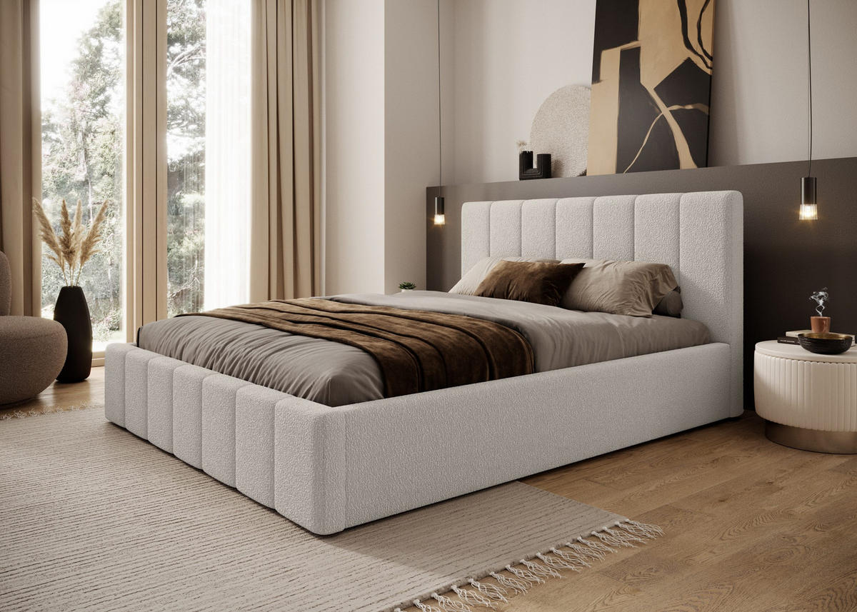 POLSTERBETT Doppelbett Handorf 120x200 cm Creme - Creme, Textil (120/200cm) - Fedve