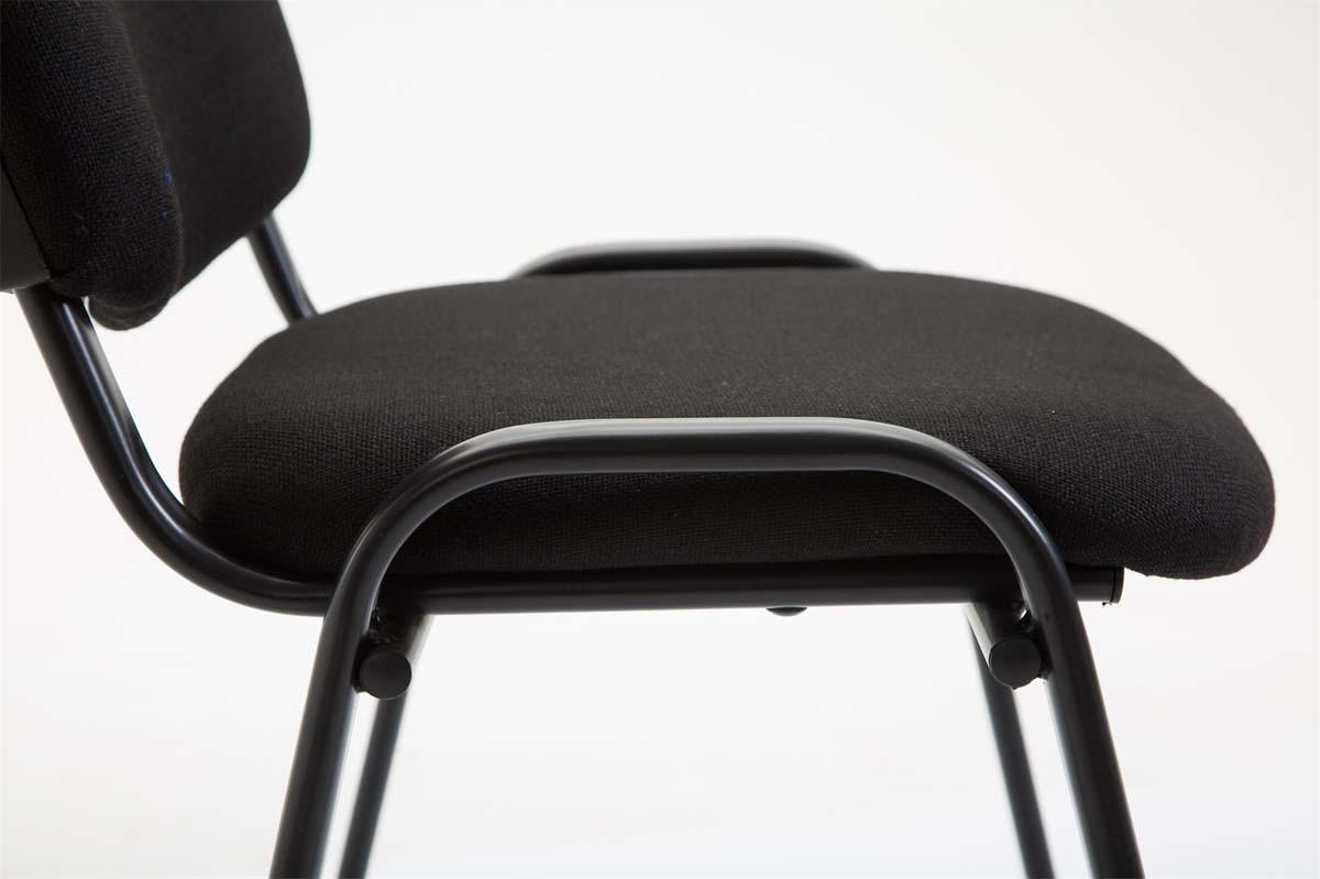 BESUCHERSTUHL Keen mit Stoffbezug, Gestell Schwarz / Bezug Schwarz - Schwarz, Textil/Metall (53/83/53cm) - TPFLiving