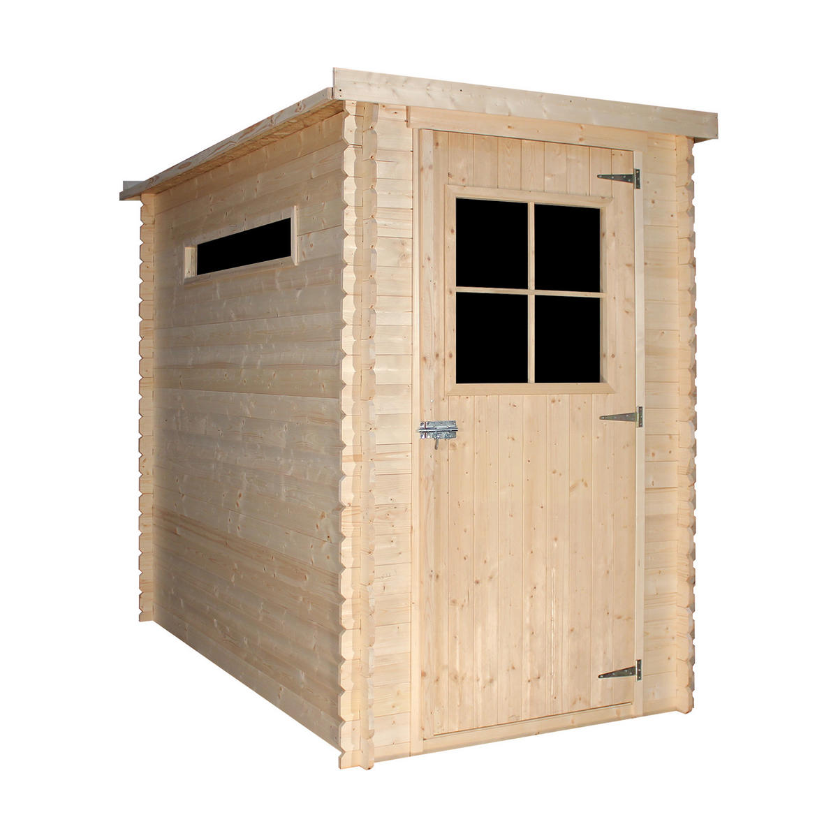 GARTENHAUS HOLZ - Gerätehaus mit imprägniertem Boden B144xL239xH198 cm/ 2.63 m2 M306+M306G - Beige, Holz (144/204/239cm) - Timbela
