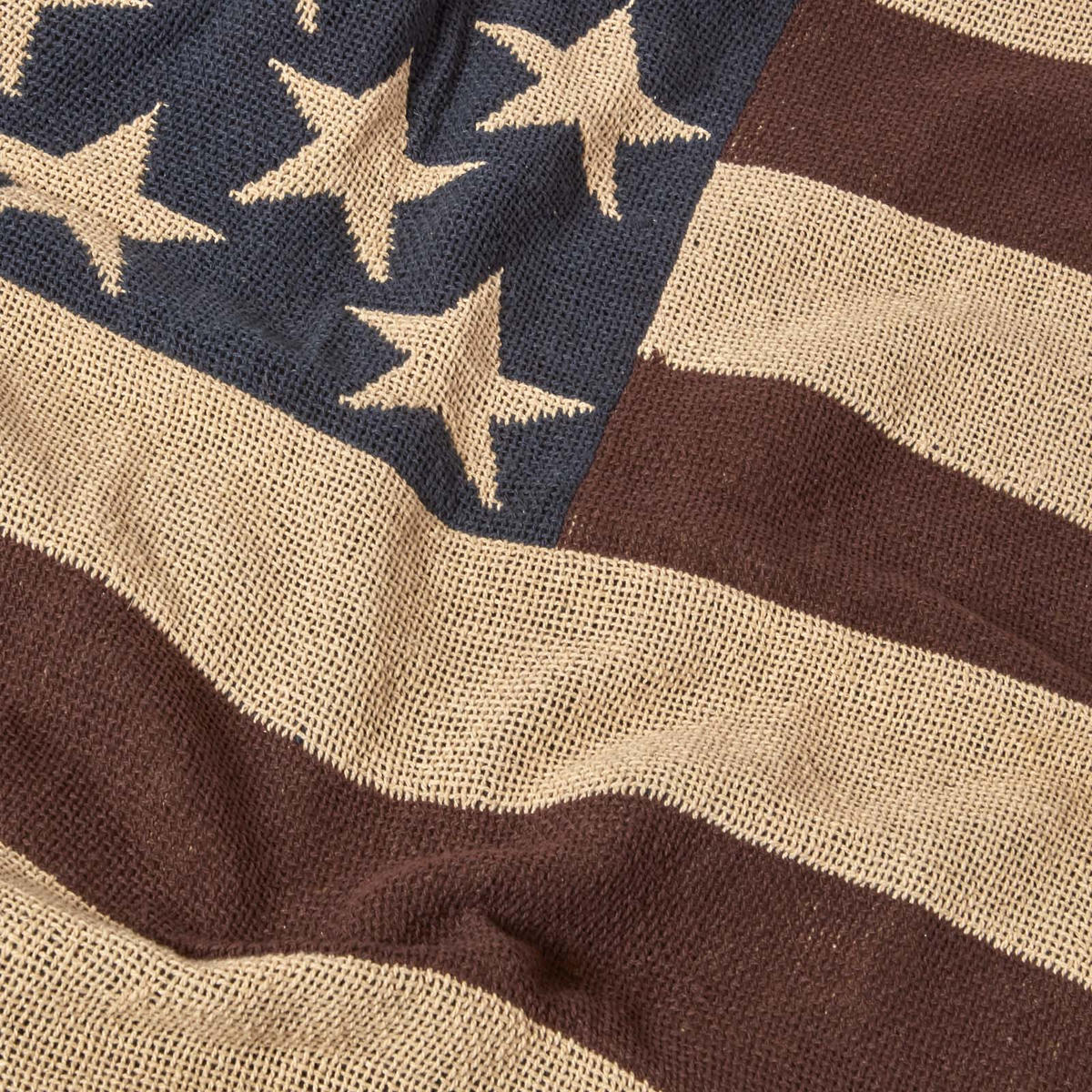 ÜBERWURF 125/150 cm mit US-Flagge im Vintage-Look - Multicolor, Textil (125/150cm) - Homescapes