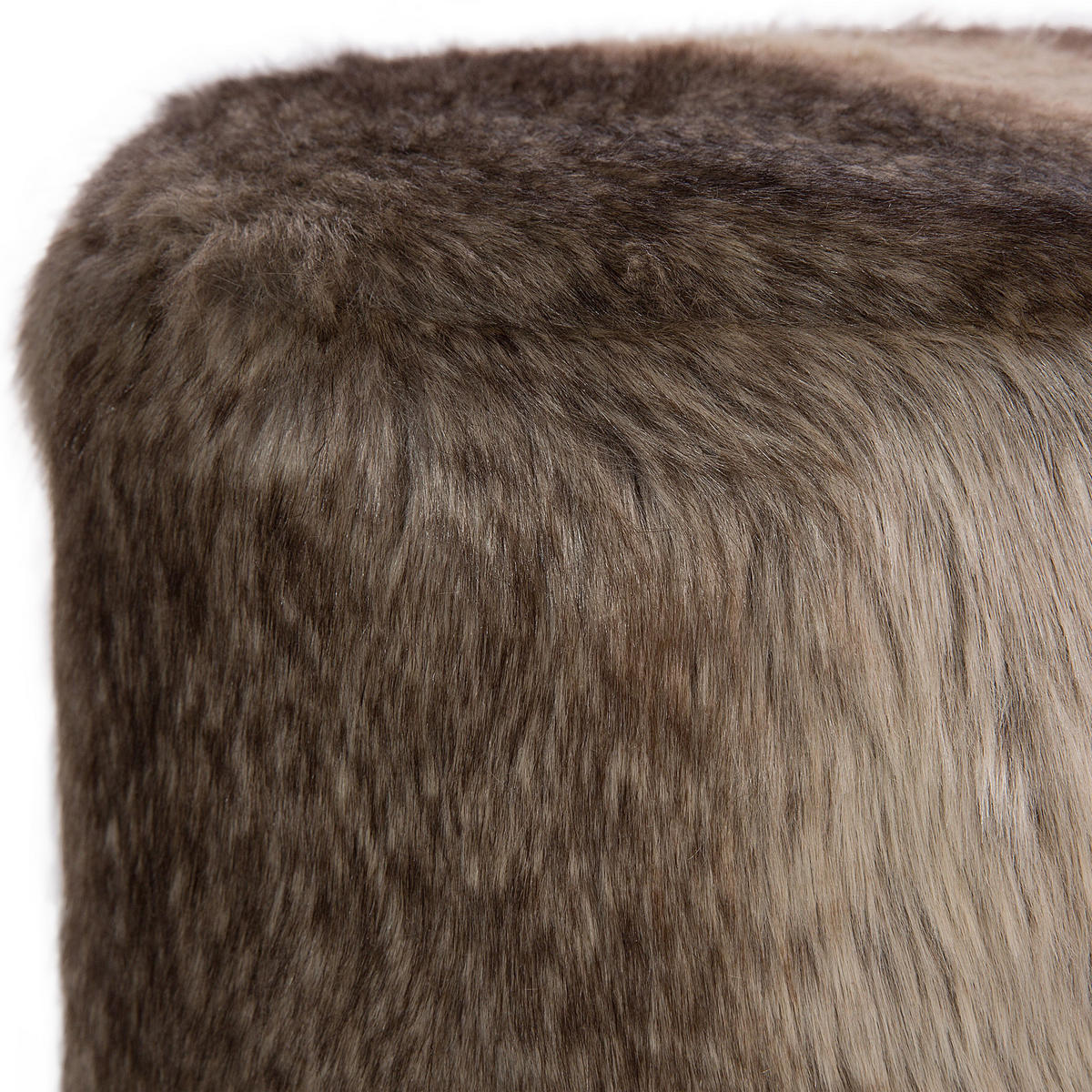 HOCKER Topeka 33/33/35 cm - Braun, Kunststoff/Textil (33/35/33cm) - Beliani