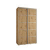 SCHWEBETÜRENSCHRANK 235,2/140/45 2-türig - Silberfarben/Eiche Artisan, Holz/Metall (140/235/45cm) - Abiks Möbel