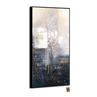 GEMÄLDE Fragmente Schattenfugenrahmen Schwarz 100x50 cm - Schwarz, Holz (100/50cm) - YS-art gallery