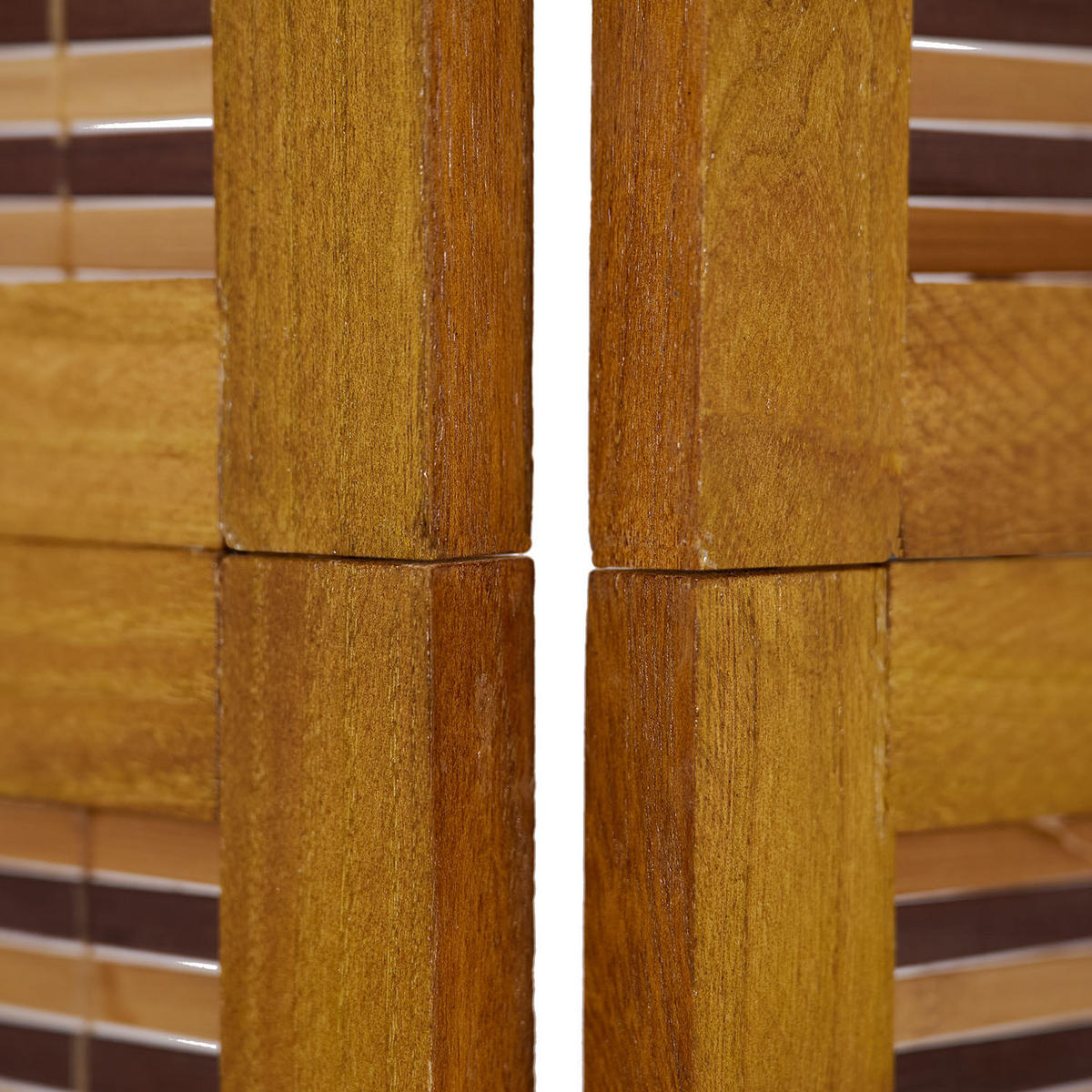PARAVENT 3-tlg. 132/175 cm Braun Bambuslamellen - Braun, Holz (132/175/2cm) - Homestyle4u