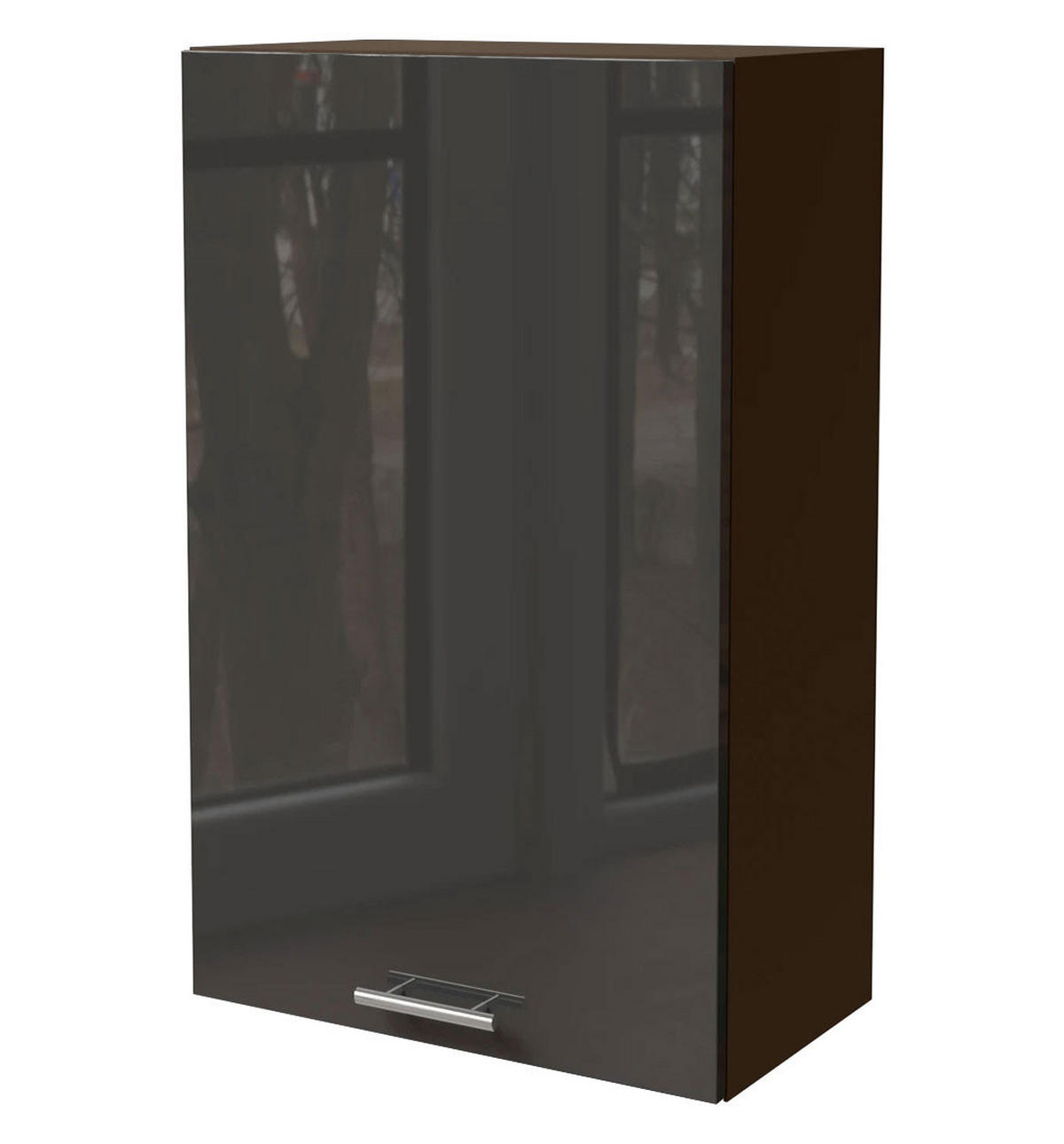 KÜCHENHÄNGESCHRANK Essen W4/60/1 Graphit Hochglanz / Lava Matt 60 / 32,5 / 96cm - Dunkelgrau/Graphitfarben, Holz/Holzwerkstoff (60/96/32.5cm) - Feldmann-Wohnen