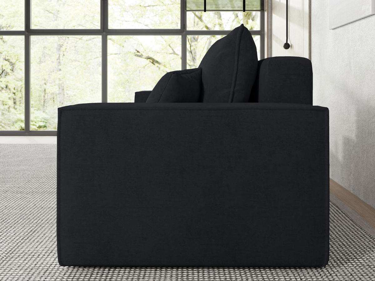 SOFA 230/90/70 Schwarz Sivra - Schwarz, Kunststoff/Textil (230/70/90cm) - Graingold