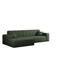 ECKSOFA L-Form NIMES Stoff Verita Dunkelgrun Links - Grün, Holz (168/256cm) - Kaiser Möbel