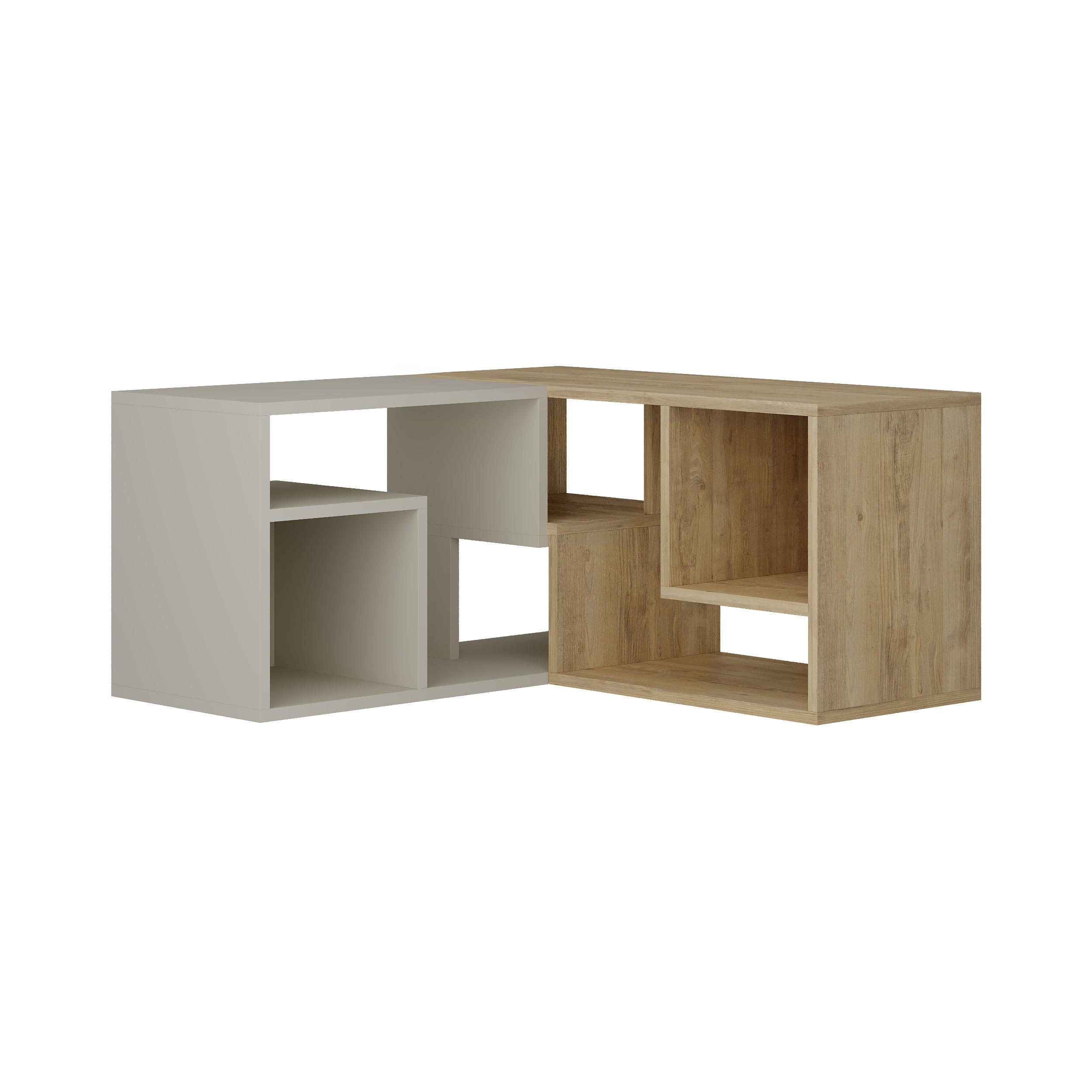 LOWBOARD Glis Sandstein Eiche 90/45/35 cm - Multicolor, Holzwerkstoff (90/45/35cm) - Decortie