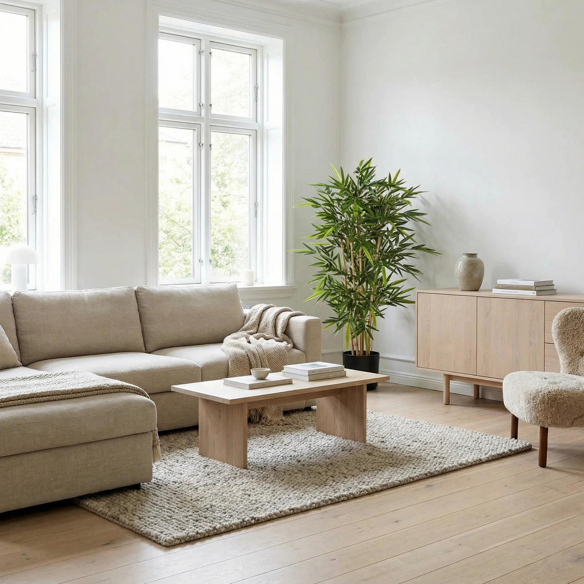 KUNSTBAUM Künstlicher Bambus - Melina 120 cm - Grün, Kunststoff (120cm) - aplanta