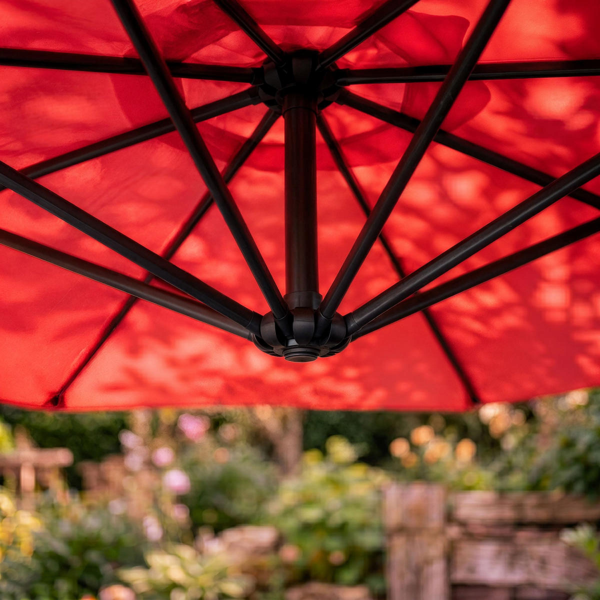 SONNENSCHRIM Rot 245/300 cm - Rot/Schwarz, Metall (300/300cm) - Akord