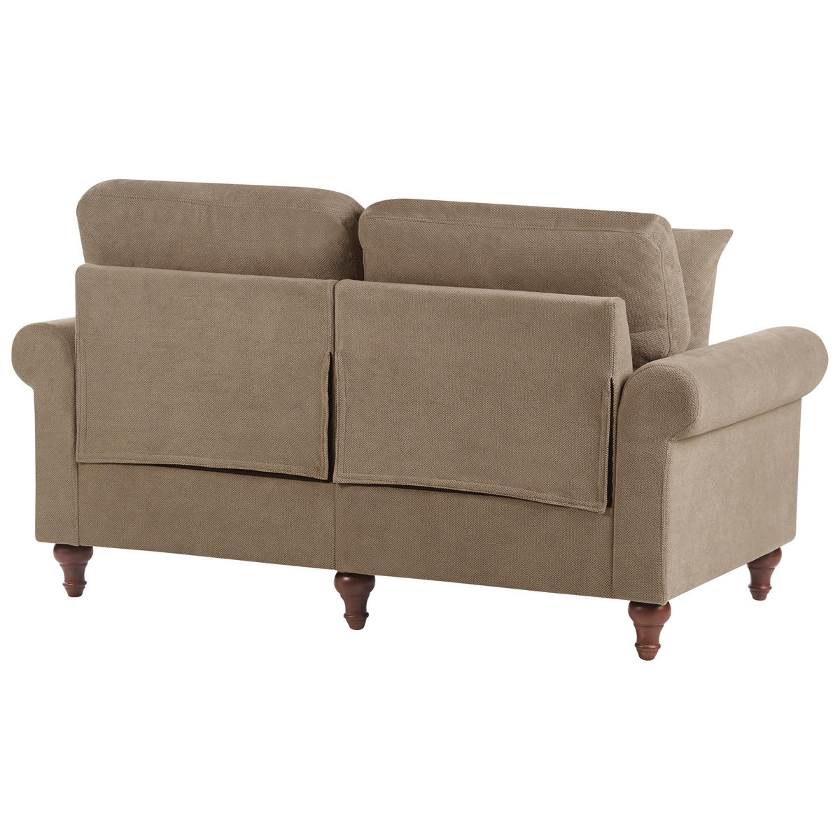 2-SITZER-SOFA Stoff Braun Ginnerup - Braun, Textil (154/84/76cm) - Beliani