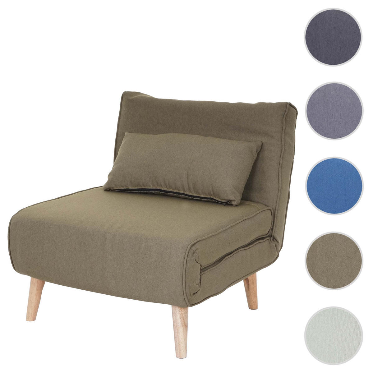 SCHLAFSESSEL Grün - Grün, Textil (75/77/70cm) - MCW