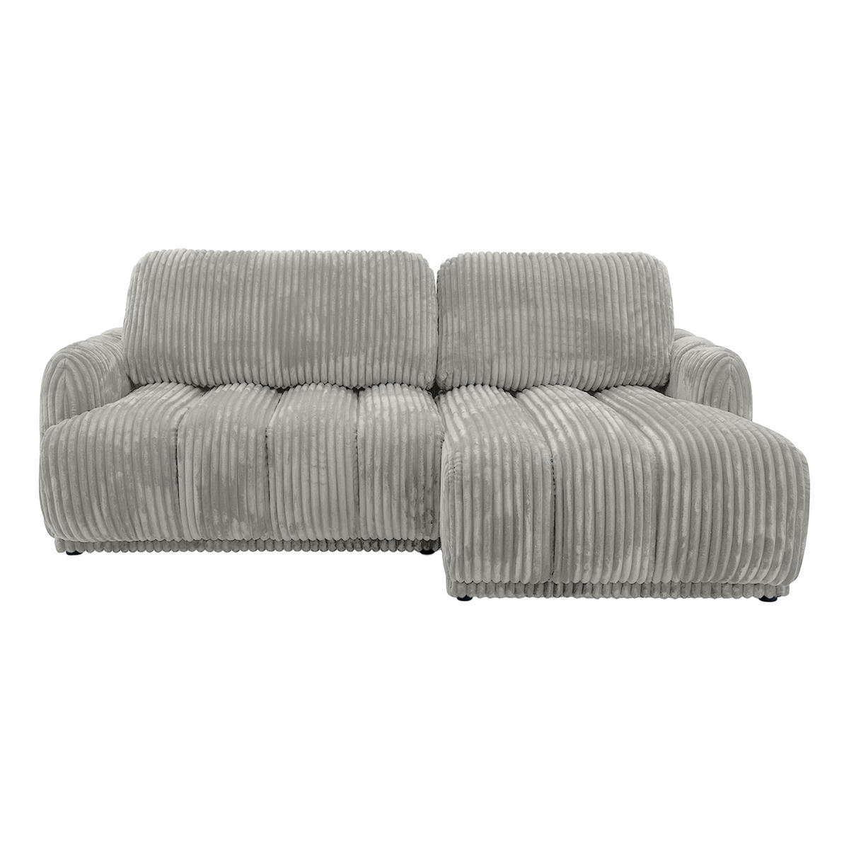 ECKSOFA CAMILO mit Schlaffunktion, Grau - Grau, Textil (220/150cm) - Fedve