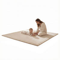 KRABBELTEPPICH samtweich, kuschelig und ÖKO-TEX zertifiziert - Sand/Beige 200x300cm - Beige, Textil (300/200cm) - Sanosoft