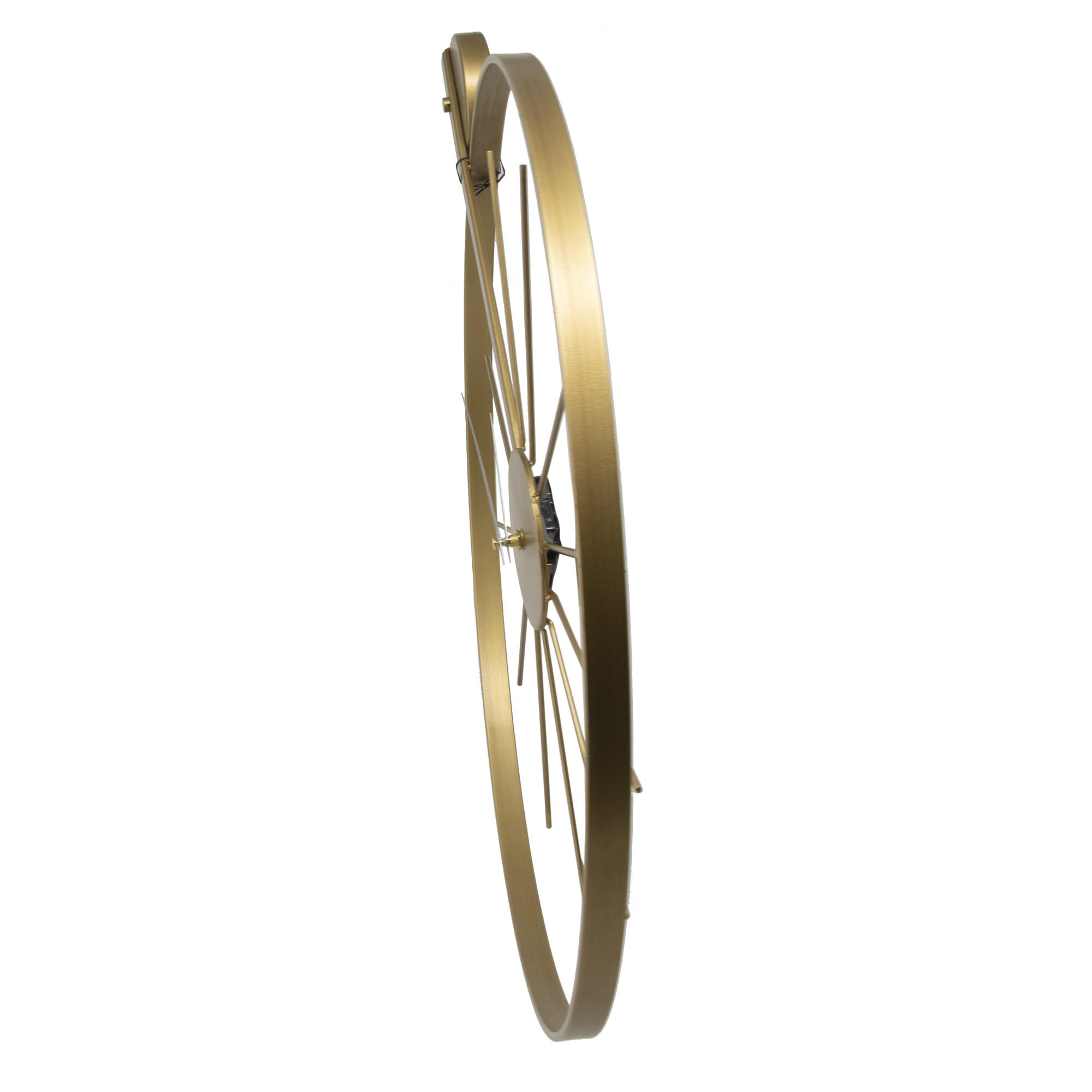 UHR - Luxuriöse runde Hängeuhr in Gold - Goldfarben, Metall (65/55/5cm) - Art for the Home