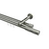 INNENLAUF-GARDINENSTANGEN-SET Siteno Mavell 320 cm (geteilt in 2 x 160 cm), 2-läufig, 20 mm Ø Edelstahl-Optik - Edelstahlfarben/Silberfarben, Metall (320cm) - INTERDECO