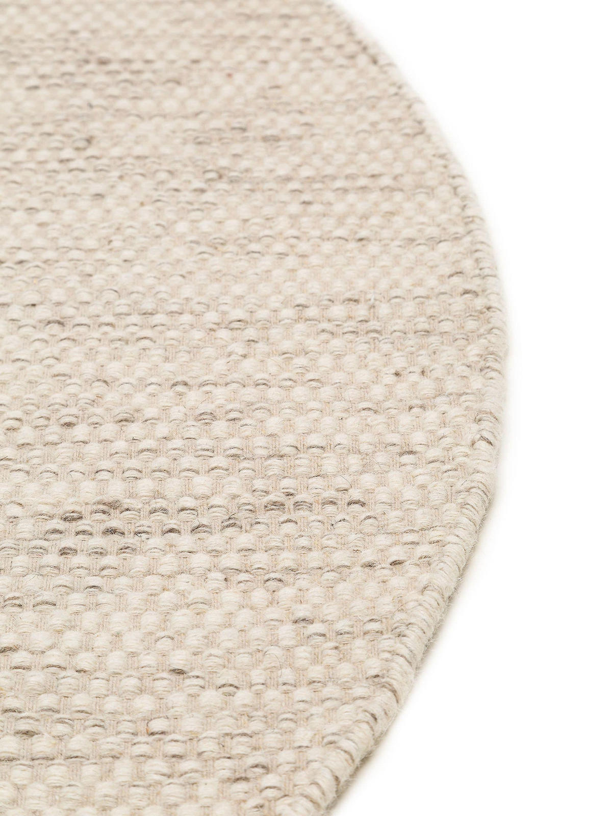 WOLLTEPPICH Rocco Cream ø 150 cm rund - Creme, Textil (150/150cm) - benuta Pure