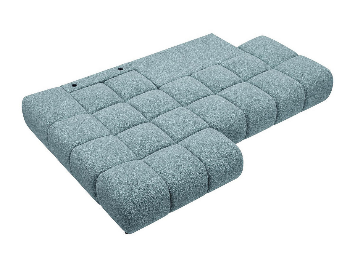 SCHLAFSOFA - 5 Personen - stoff - blau Jocima - Blau, Kunststoff/Textil (292/96/193cm) - Vente-Unique