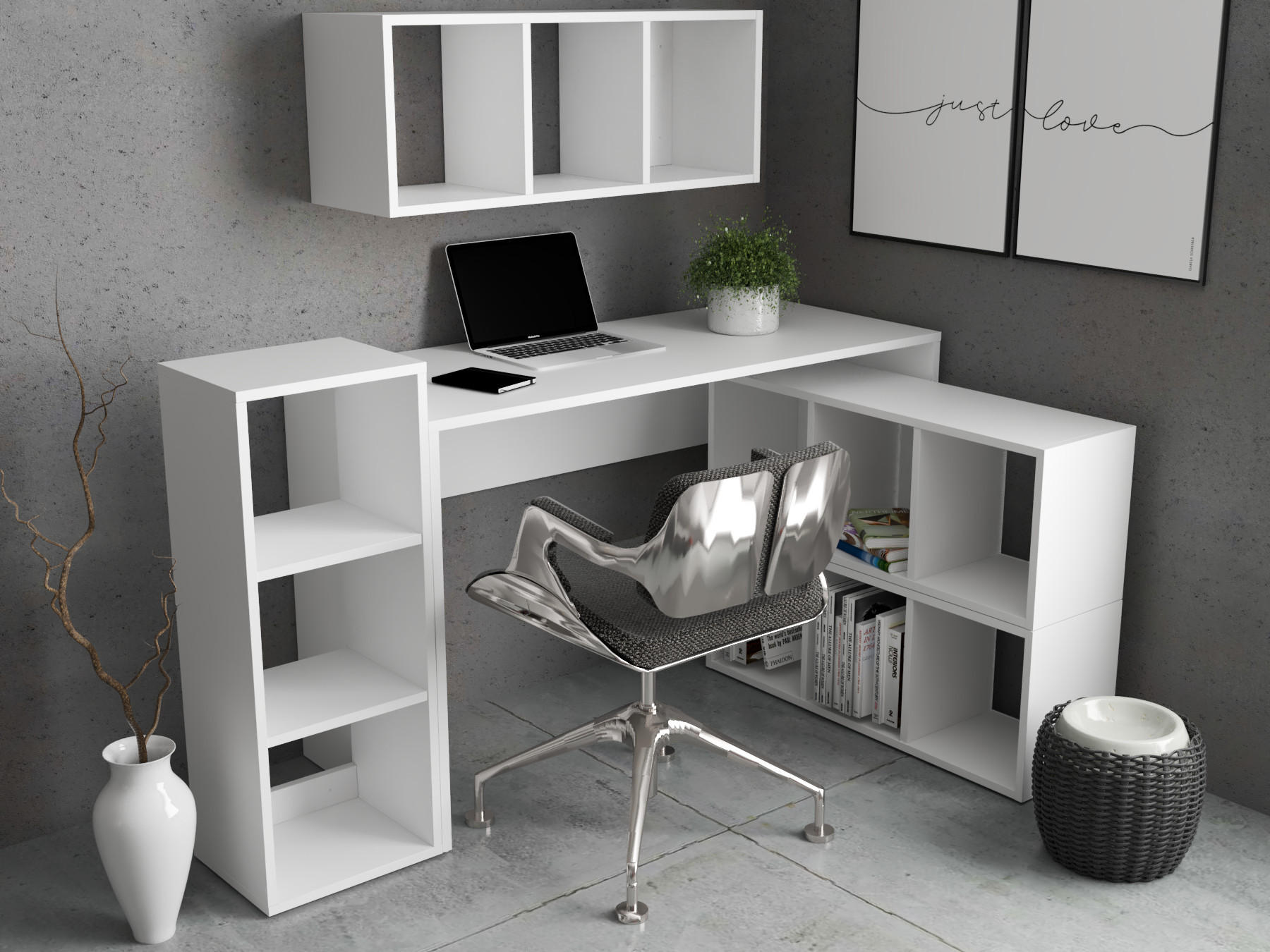 Thumbnail - Stiv Meble Regal, Weiß, Holz, 35x88.5x28 cm, Wohnzimmer, Regale, Wandregale