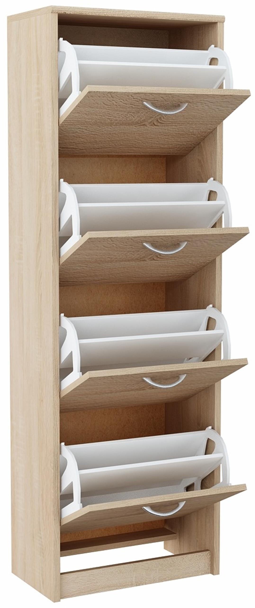 SCHUHSCHRANK 4S Sonoma Eiche 50/28/152 cm - Sonoma Eiche, Holzwerkstoff (50/152/28cm) - Matkam Möbel