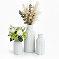 VASER Vita 3-pack - Vit, Keramik (20cm) - Relaxdays