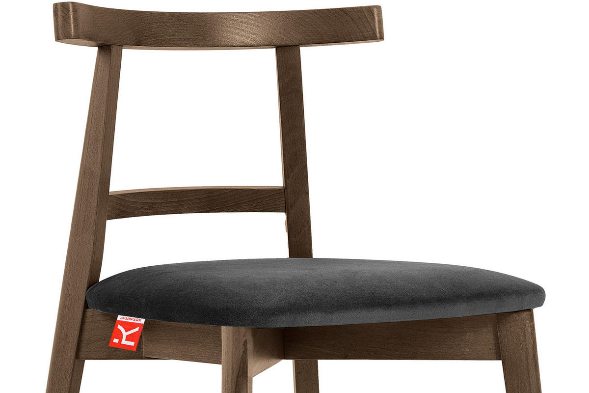 ESSTISCHSTÜHLE LILIO 2 St Vintage, Graphit / Lefkas-Eiche - Dunkelgrau/Eichefarben, Holz/Textil (47/76/45cm) - KONSIMO®