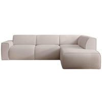 ECKSOFA Bouvi Hellbeige rechts - Ecru/Schwarz, Kunststoff/Textil (220/292cm) - Selsey