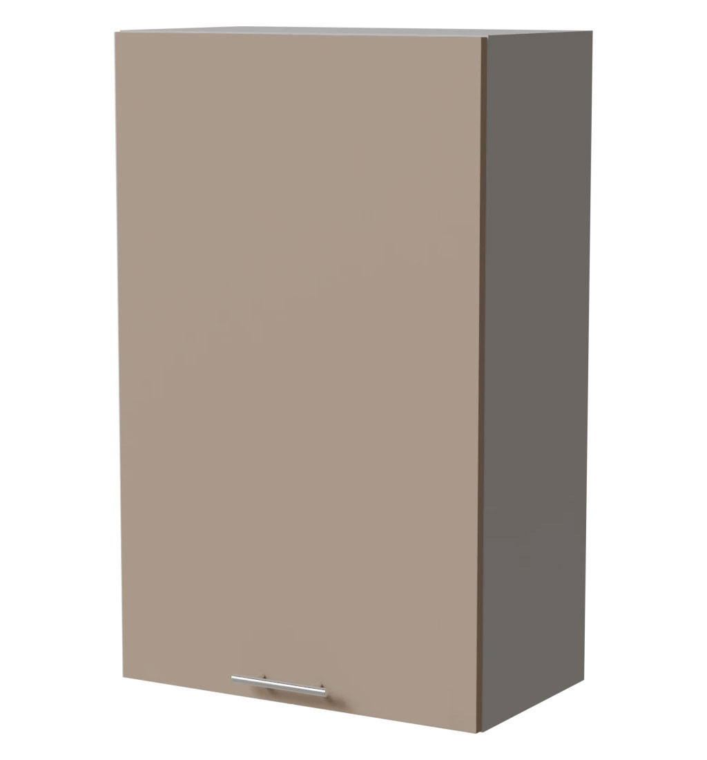 HÄNGESCHRANK Brerra W4/60/1 Grau / RAL 1019 graubeige Matt 60 / 32,5 / 96cm - Graubraun/Grau, Holz/Holzwerkstoff (60/96/32.5cm) - Feldmann-Wohnen