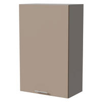HÄNGESCHRANK Brerra W4/60/1 Grau / RAL 1019 graubeige Matt 60 / 32,5 / 96cm - Graubraun/Grau, Holz/Holzwerkstoff (60/96/32.5cm) - Feldmann-Wohnen