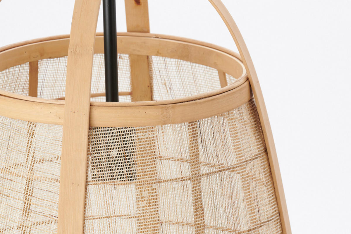 HÄNGELAMPE Jacinto Braun Ø38/50 cm - Braun, Holz (38/38/50cm) - Light & Living