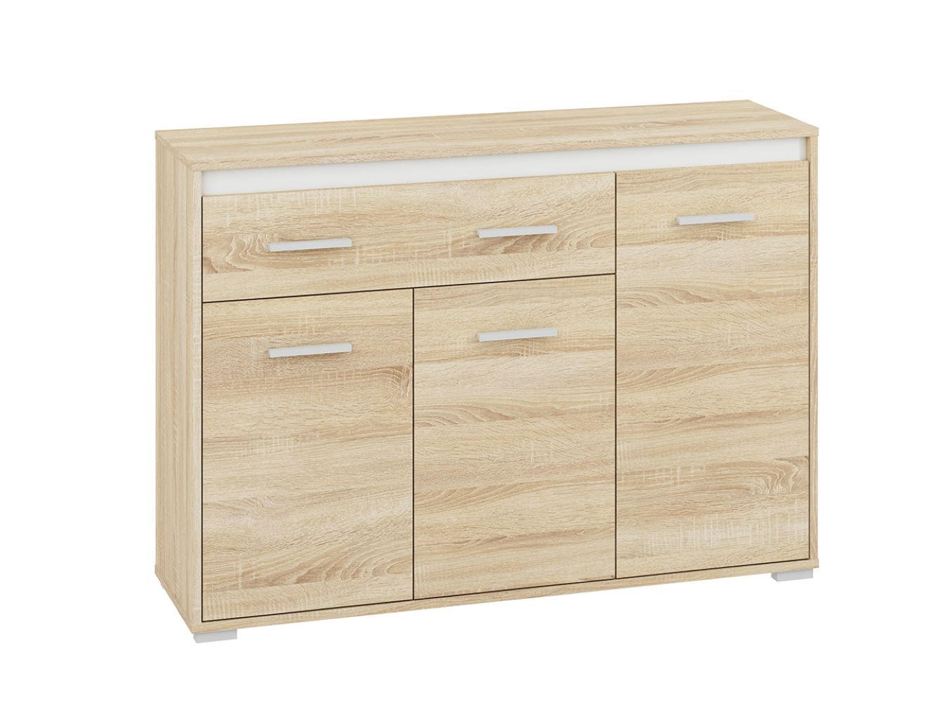 KOMMODE Avo Sonoma Eiche, Absetzung austauschbar 120 / 34 / 85cm - Braun/Sonoma Eiche, Holz/Holzwerkstoff (120/85/34cm) - Feldmann-Wohnen