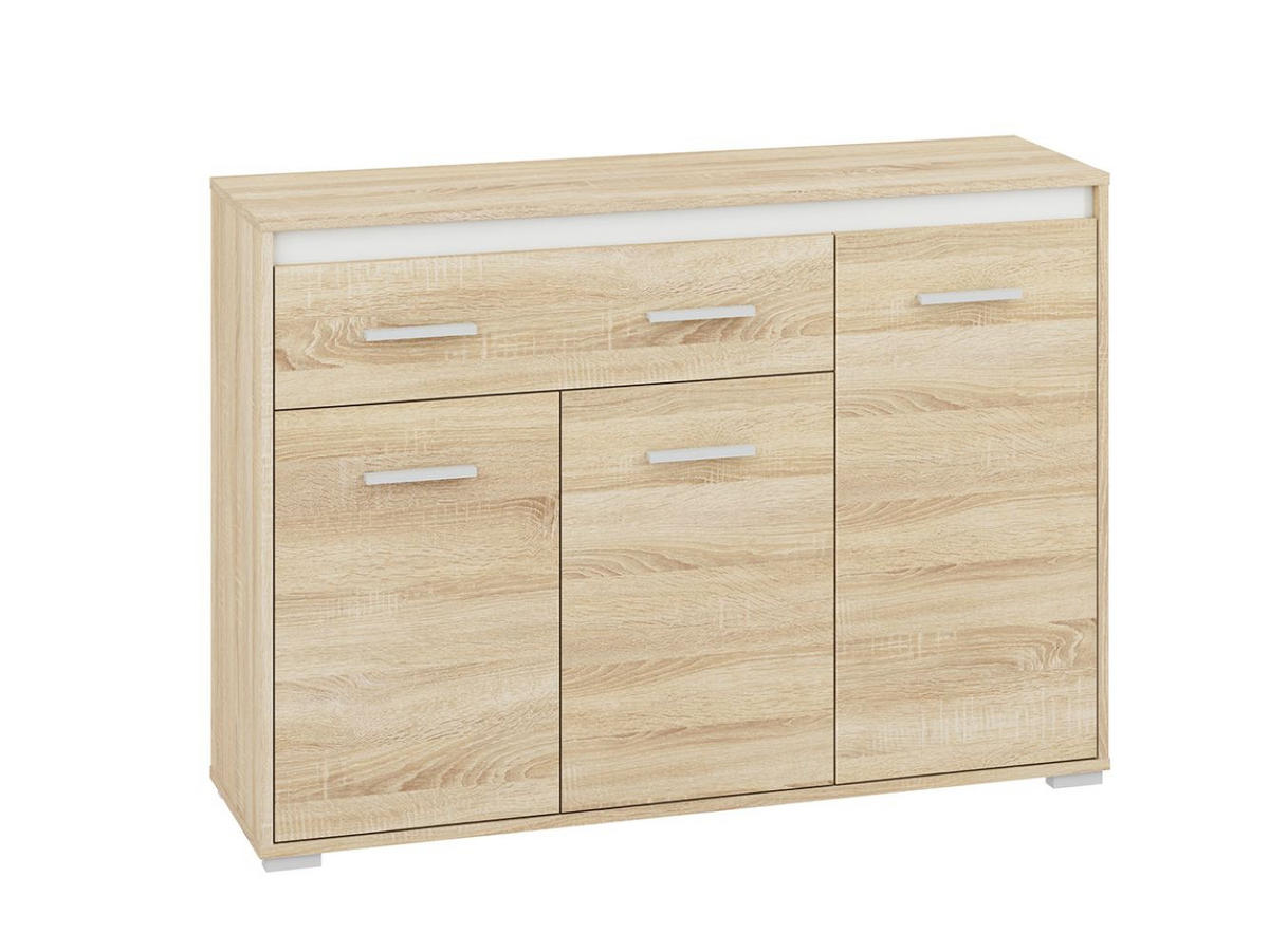 KOMMODE Avo Sonoma Eiche, Absetzung austauschbar 120 / 34 / 85cm - Braun/Sonoma Eiche, Holz/Holzwerkstoff (120/85/34cm) - Feldmann-Wohnen