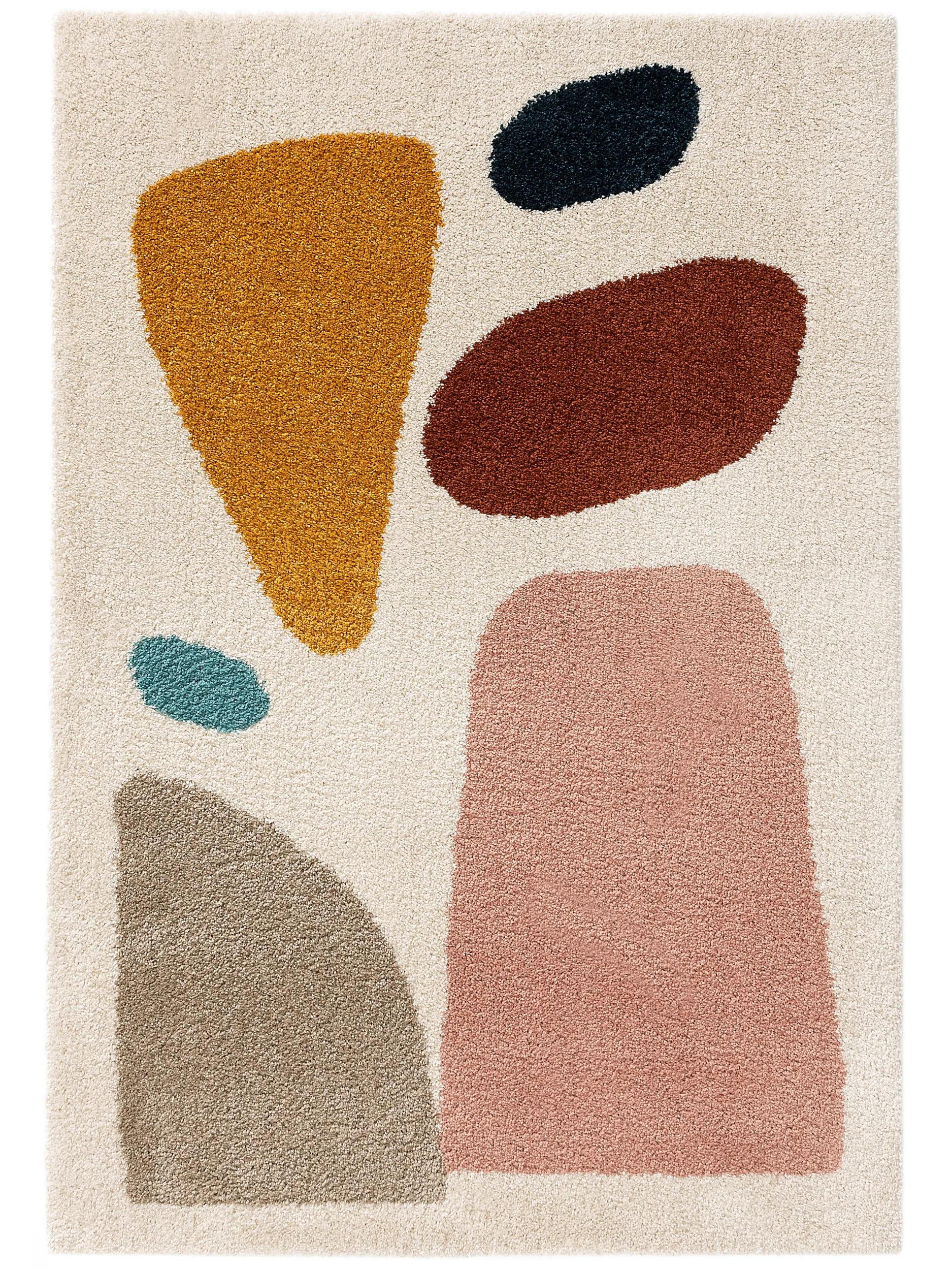 HOCHFLORTEPPICH Louise Cream/Rosa 140x200 cm - Creme, Textil (140/200cm) - benuta Pop