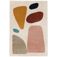 HOCHFLORTEPPICH Louise Cream/Rosa 140x200 cm - Creme, Textil (140/200cm) - benuta Pop