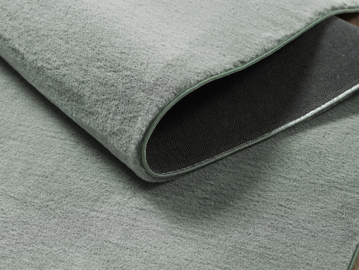 KURZFLORTEPPICH Antirutsch Uni RUTOR Polyester Grün 120 x 160 cm - Grün, Textil (120/160cm) - KADIMA DESIGN