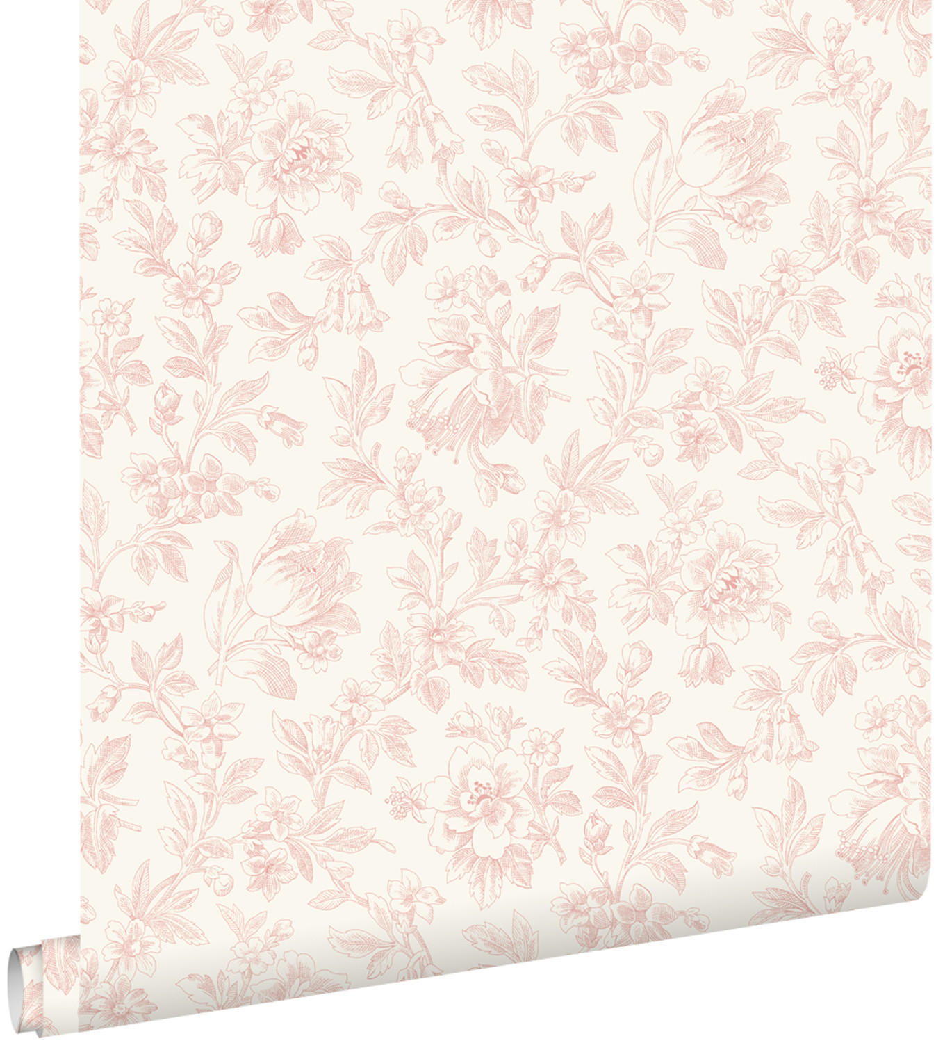 TAPETE eleganten Blumen 50 x 900 cm - Weiß, Papier (50/900cm) - ESTAhome