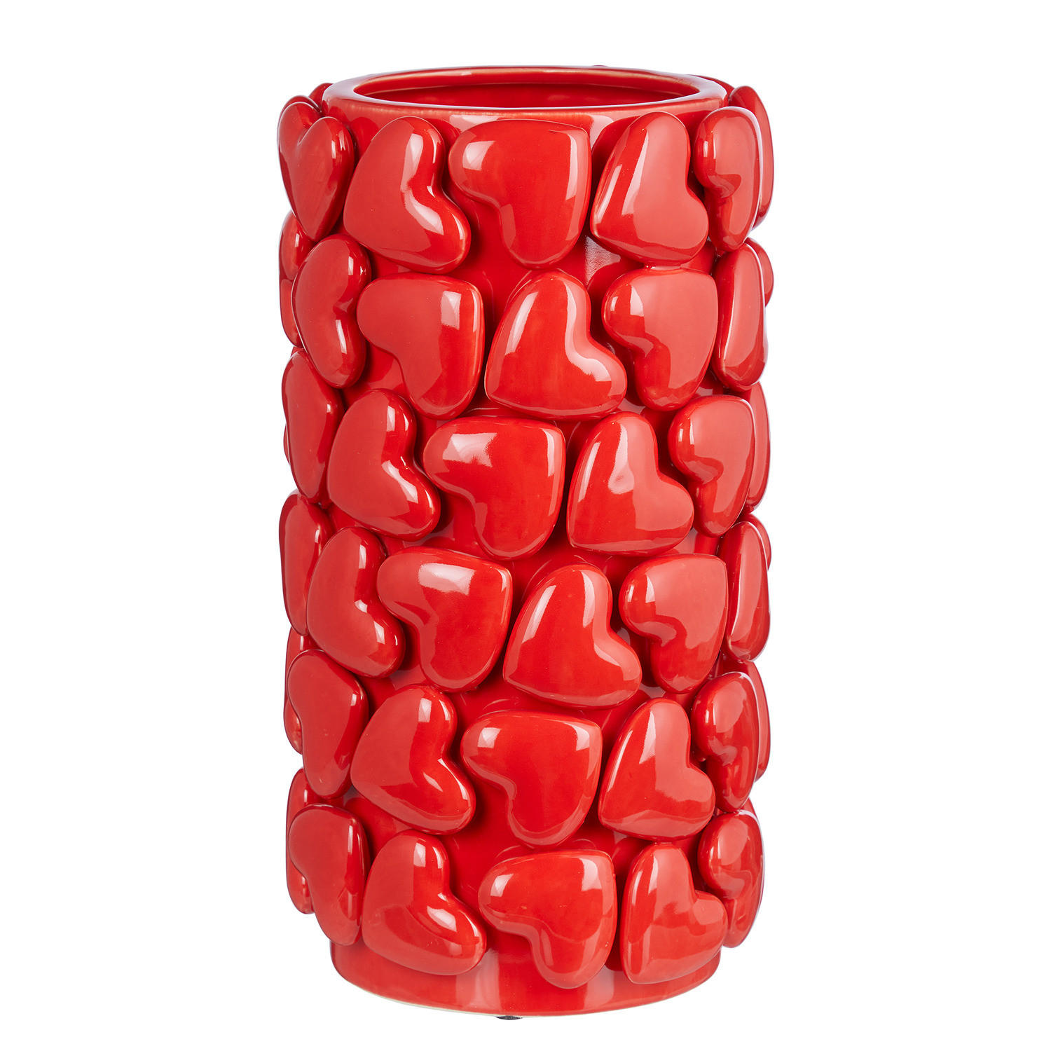 VASE Hearts - Rot, Keramik (31cm) - Butlers