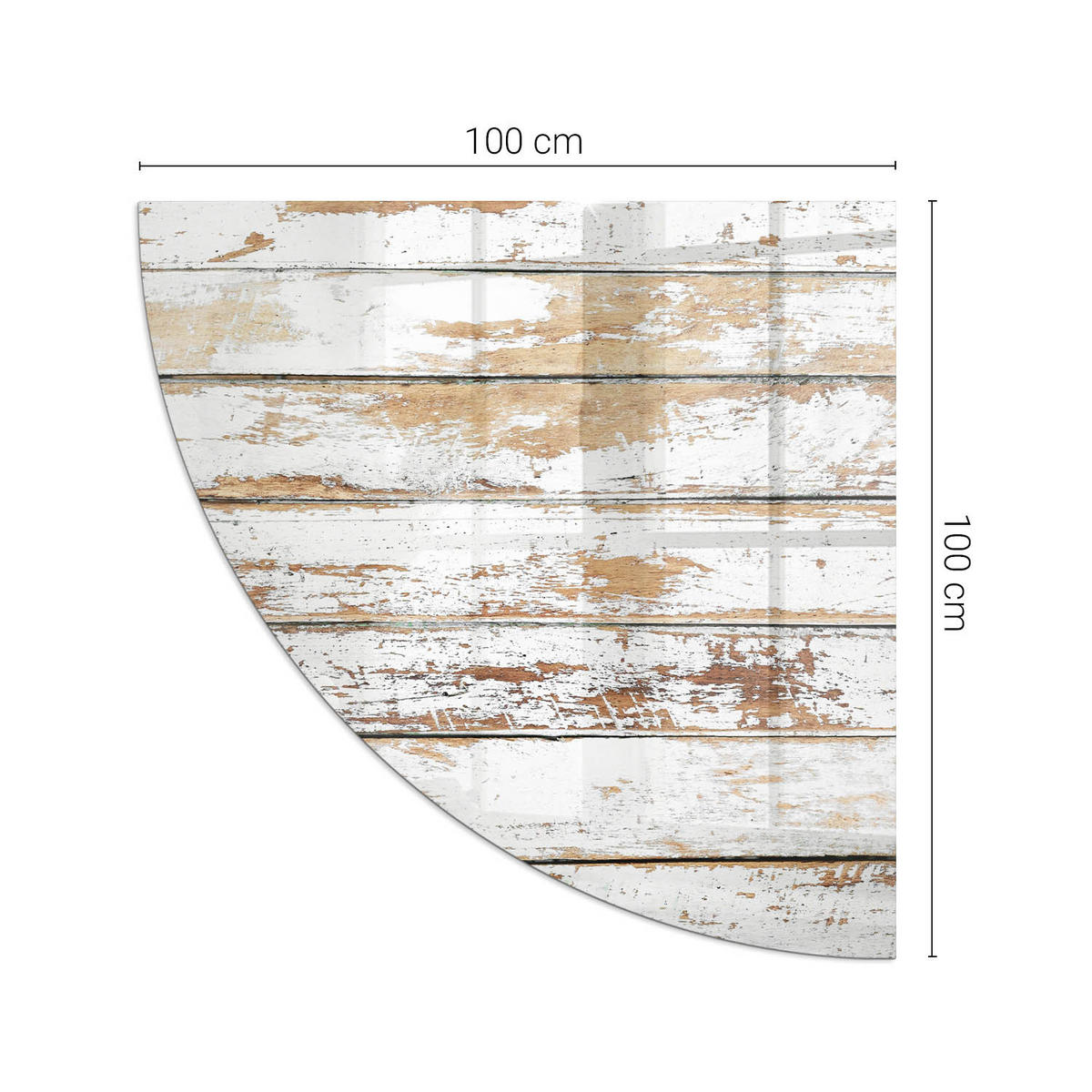 GLASPLATTE für Kamin 100x100 cm Weiß - Weiß, Glas (100/100/0.4cm) - ArtPrintCave