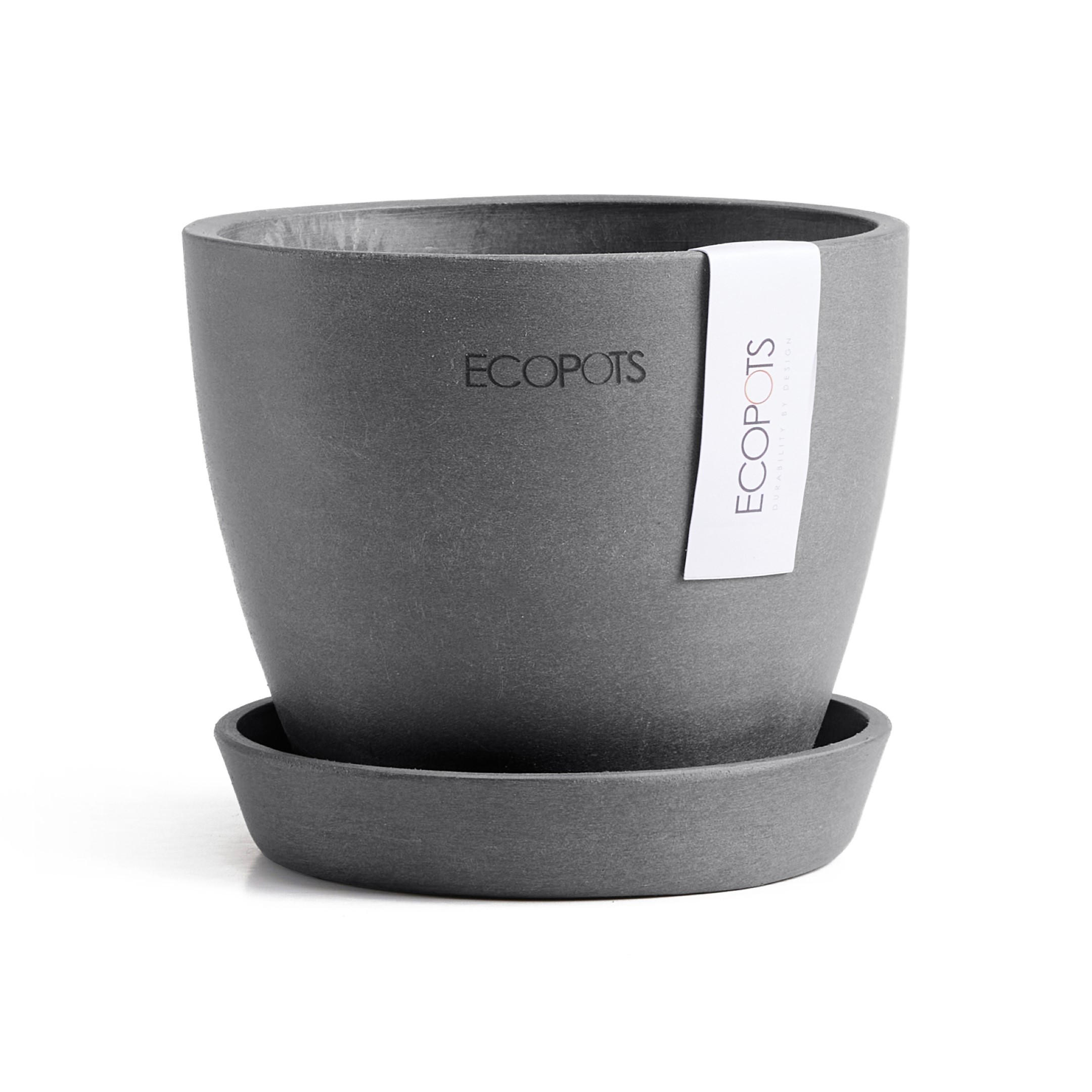 Ecopots Blumentopfuntersetzer Grau 10.1 cm
