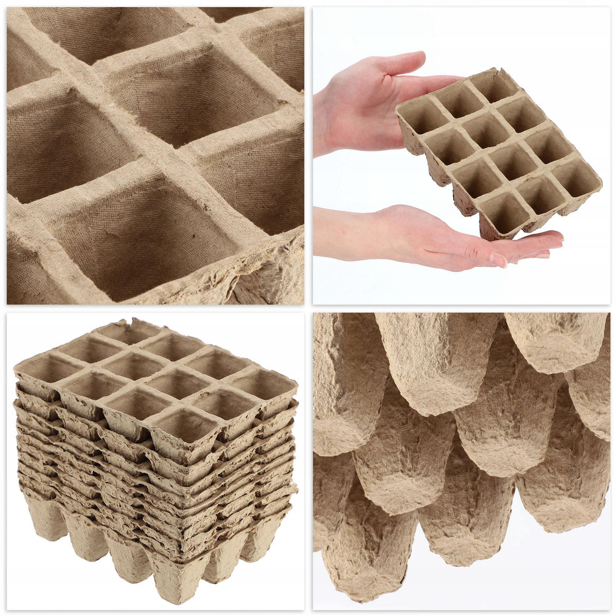 TORFTÖPFE 16 x 4 cm, 10 Stk. - Naturfarben, Naturmaterialien - KADAX