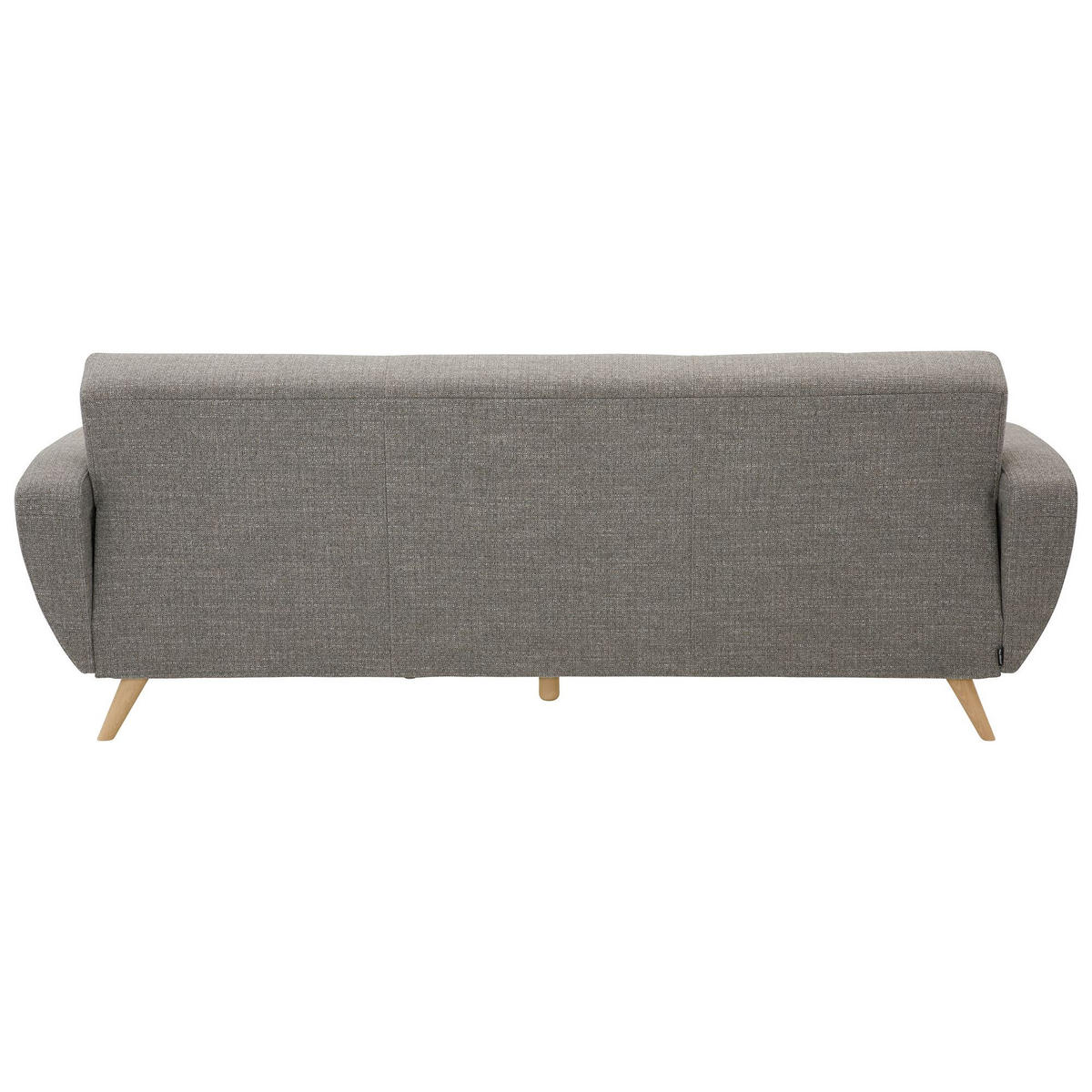 SOFA 3-Sitzer mit Bettfunktion Kazdoia Flachgewebe grau - Grau, Kunststoff (230/85/82cm) - 58aufmkessel